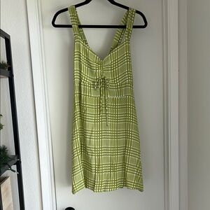 Faithfull the Brand Green and White Sleeveless Sundress
